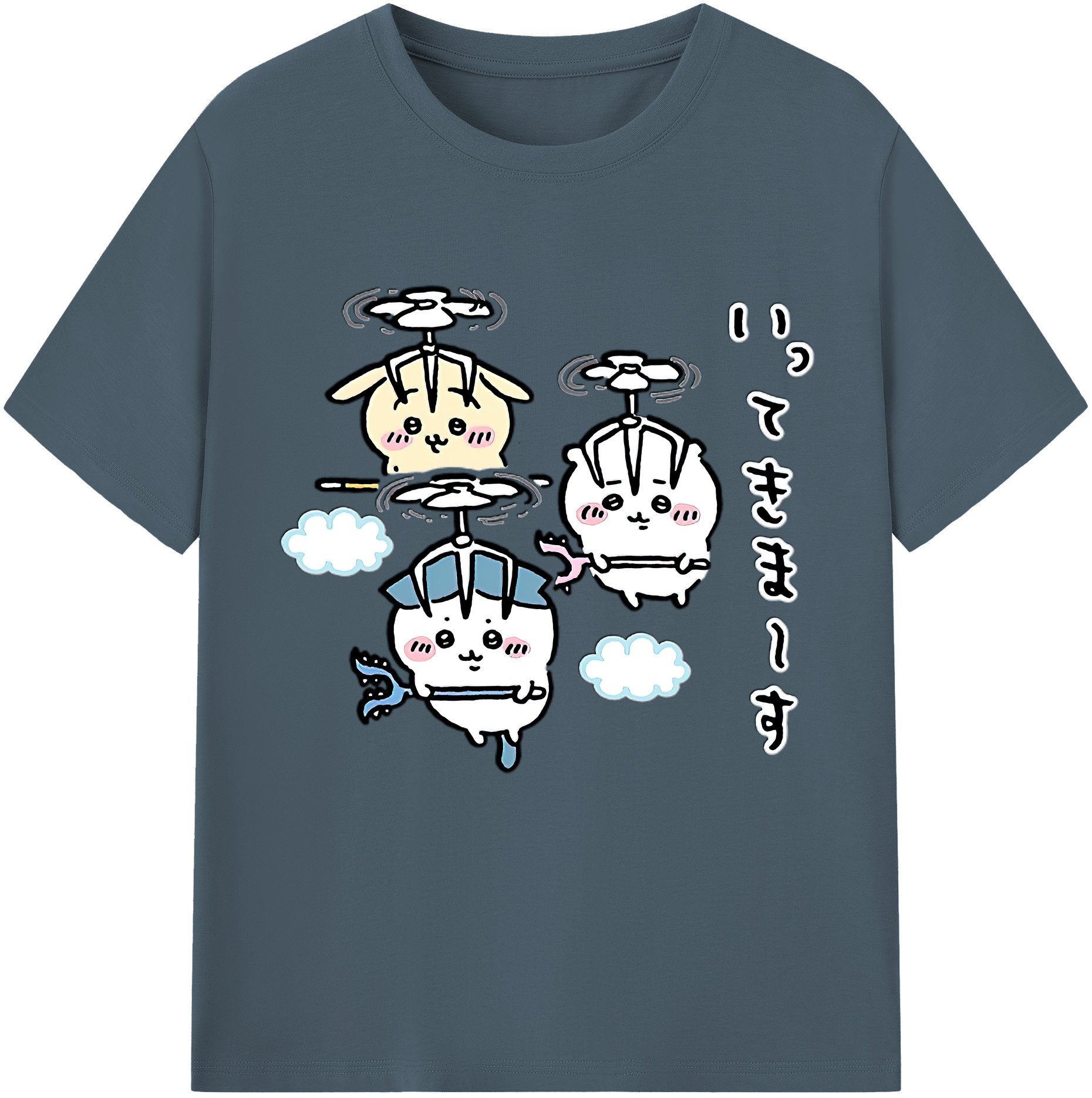 （画像用） ちいかわ ちいかわ Chii-kawa chiikawa 綿100％半袖Tシャツ（フロントプリント）
